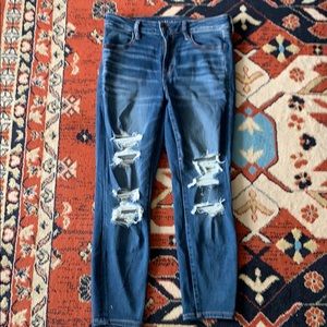 AE ripped dark skinny denim
